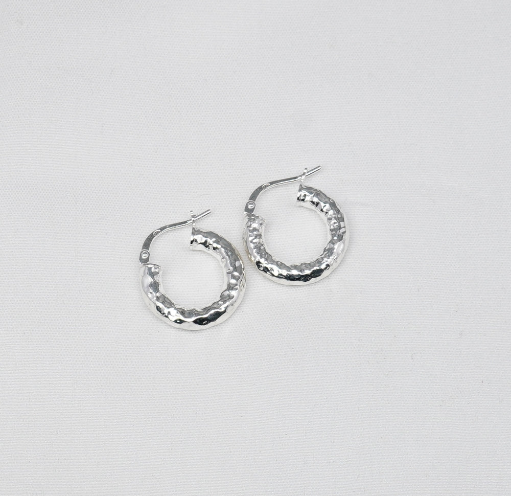 925 Solid Sterling Silver Plain Hoop Earring-1 Inch