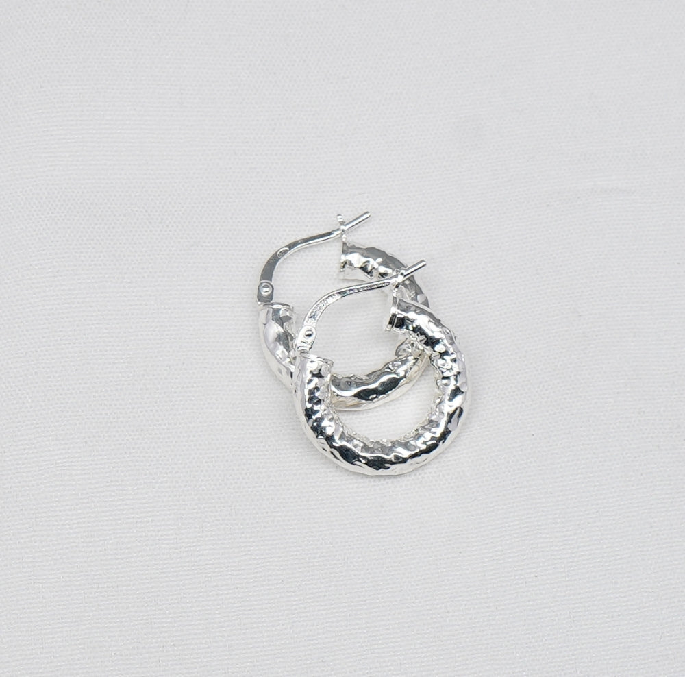 925 Solid Sterling Silver Plain Hoop Earring-1 Inch