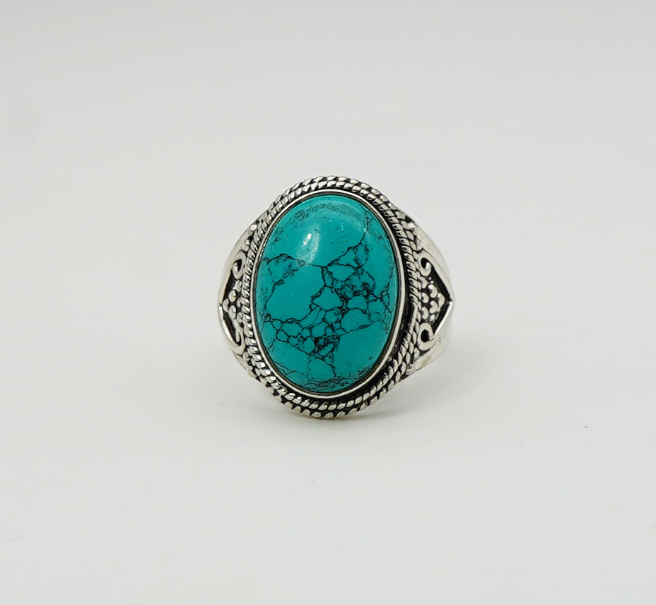 925 Solid Sterling Silver Natural Gemstone Designer Big Ring