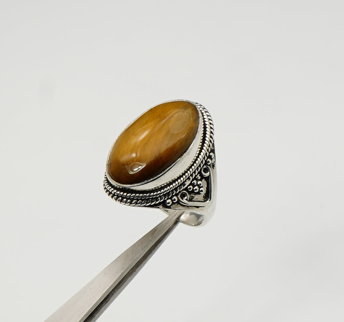 925 Solid Sterling Silver Natural Gemstone Designer Big Ring