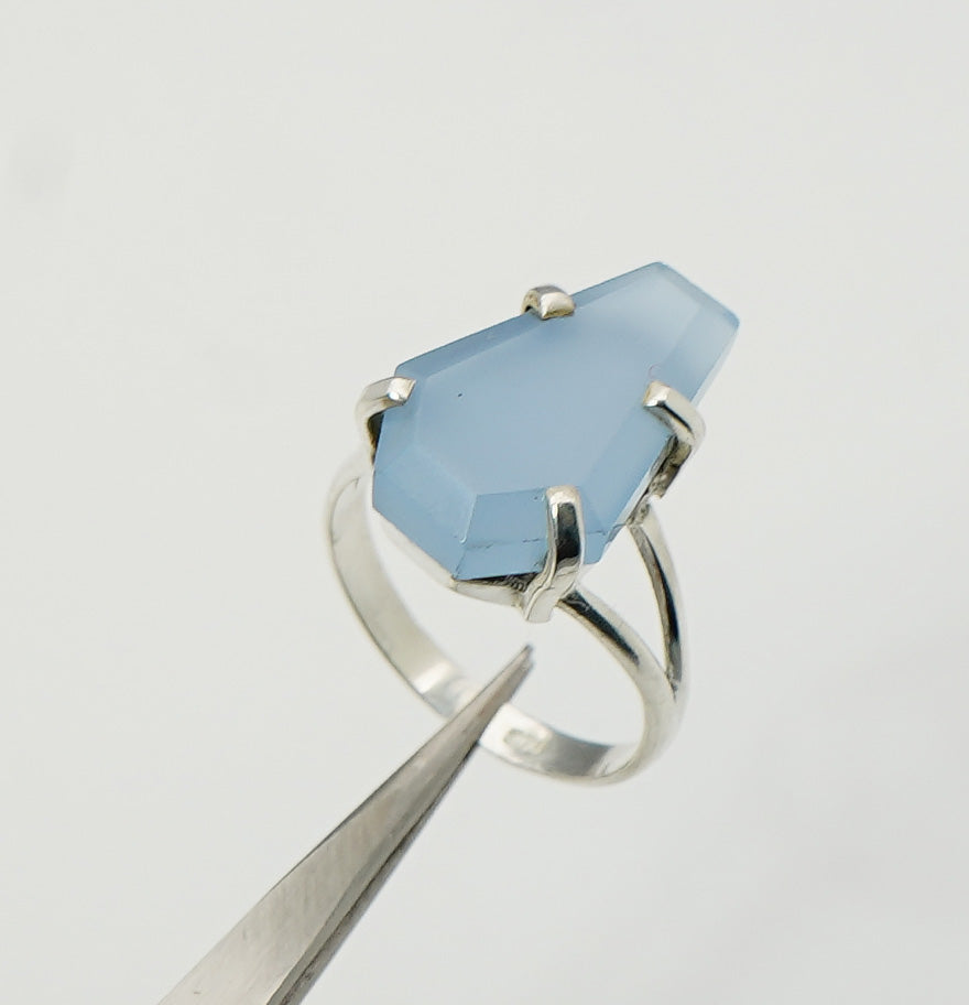 925 Sterling Silver Coffin Natural Gemstone Designer Boho Ring