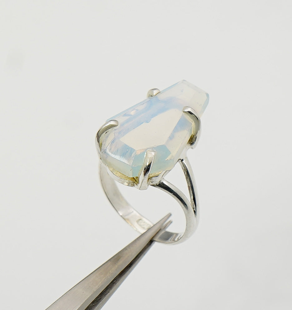 925 Sterling Silver Coffin Natural Gemstone Designer Boho Ring