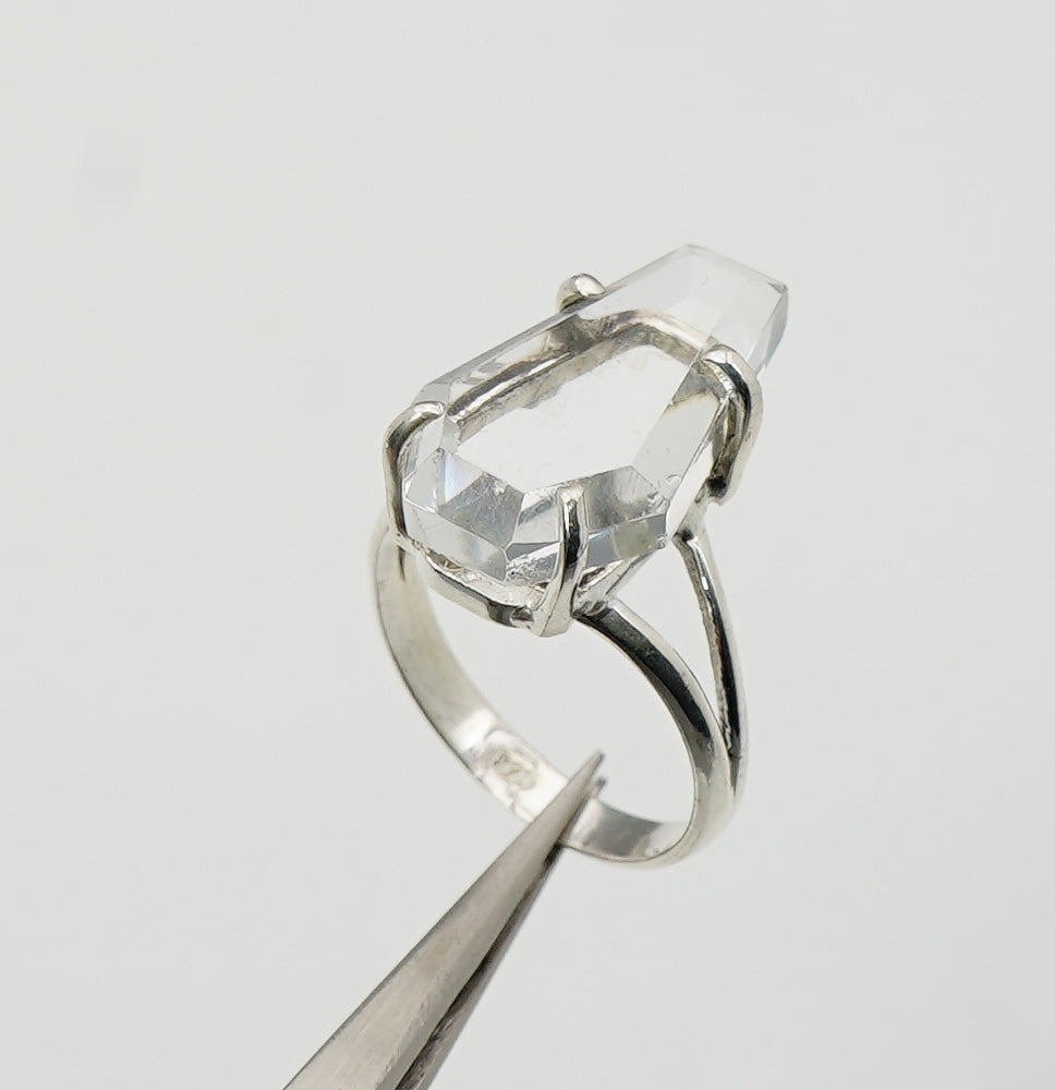 925 Sterling Silver Coffin Natural Gemstone Designer Boho Ring