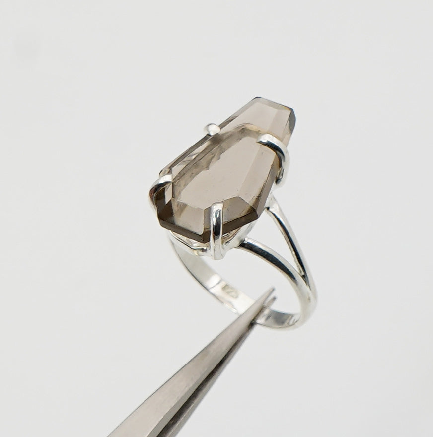 925 Sterling Silver Coffin Natural Gemstone Designer Boho Ring