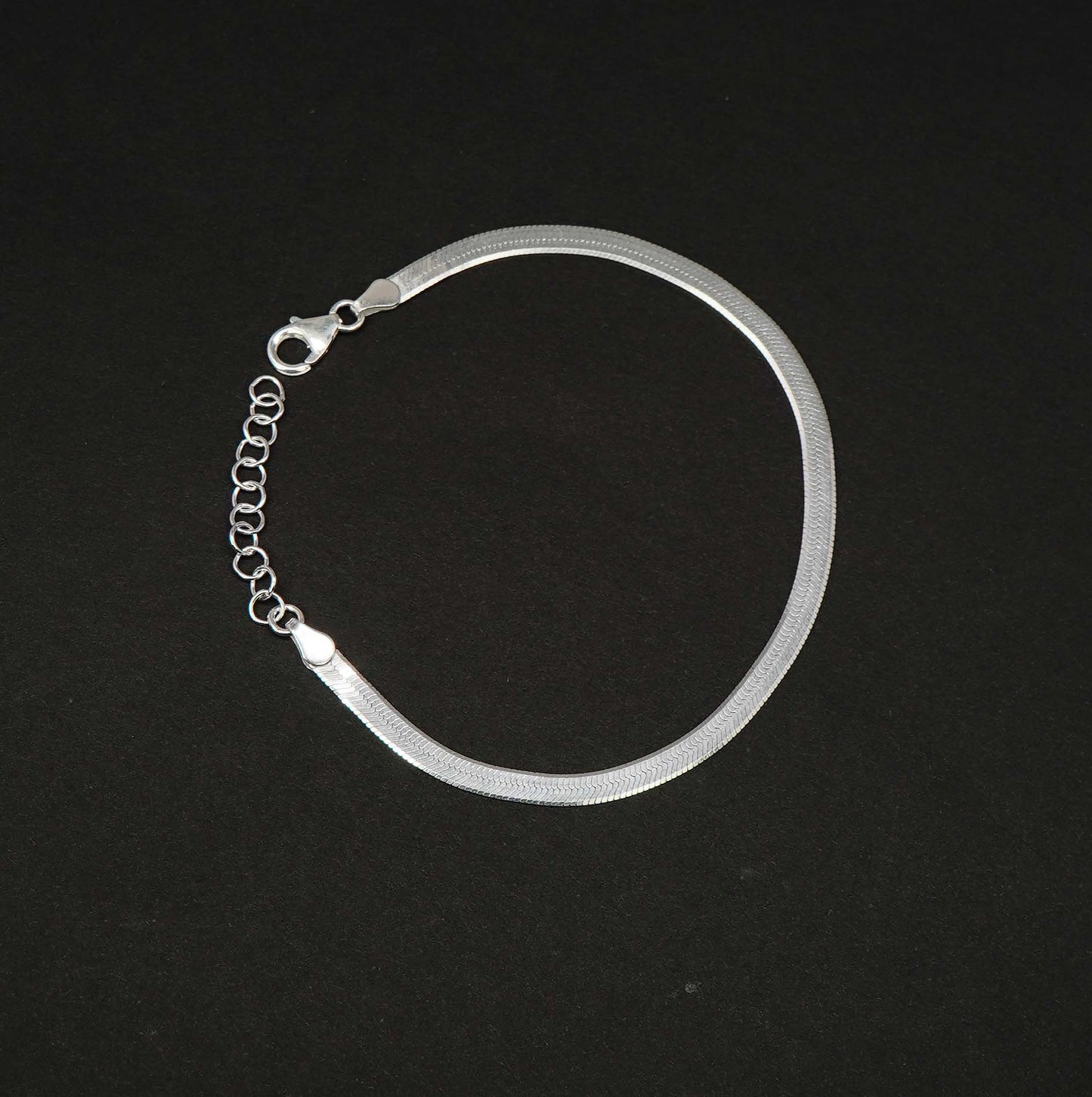 925 Solid Sterling Plain Bracelet - 8.5 Inches