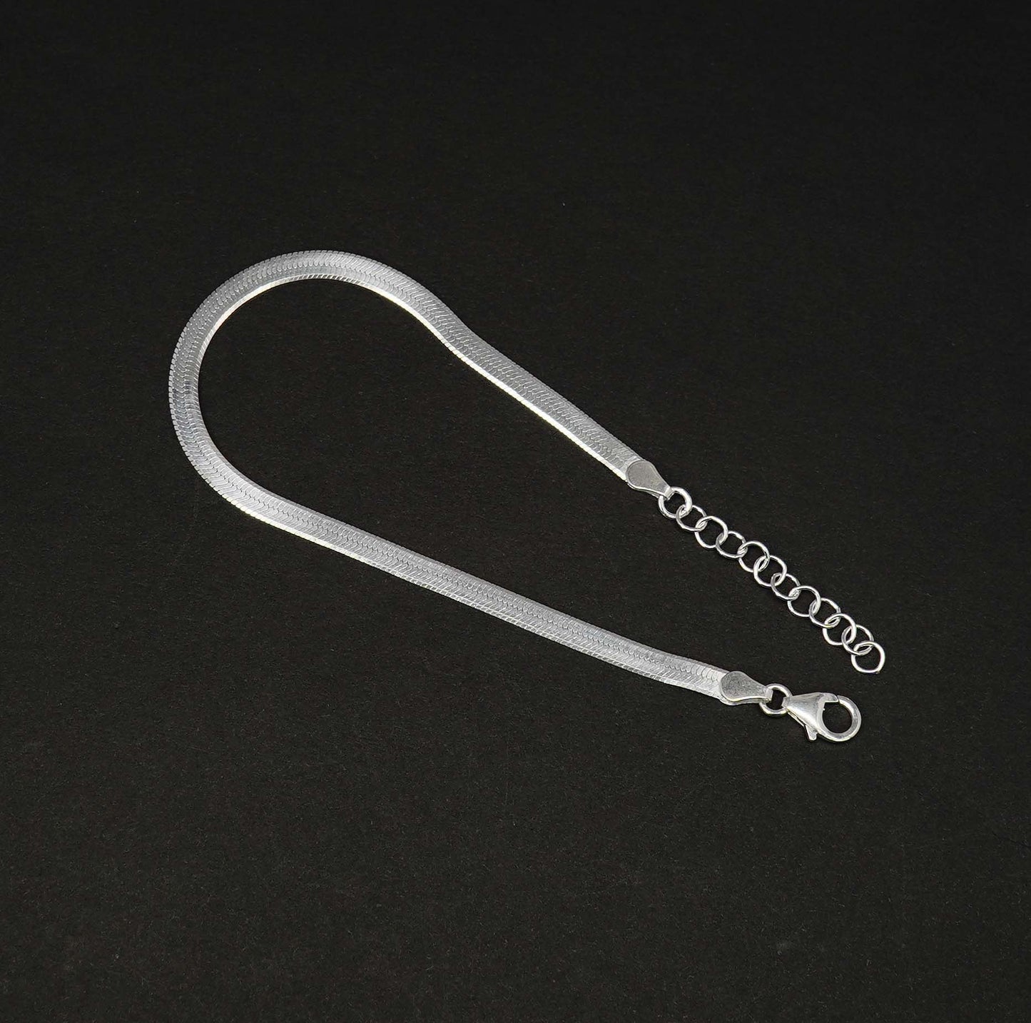 925 Solid Sterling Plain Bracelet - 8.5 Inches