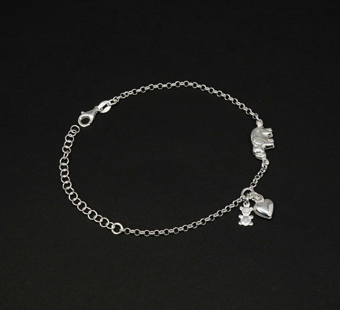 925 Solid Sterling Plain Bracelet - 8.3 Inches