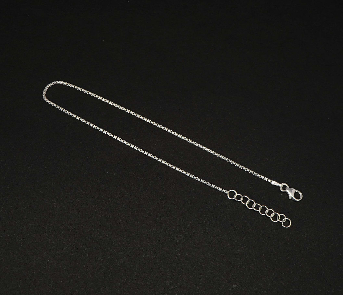 925 Solid Sterling Silver Plain Anklet-10.2 Inch