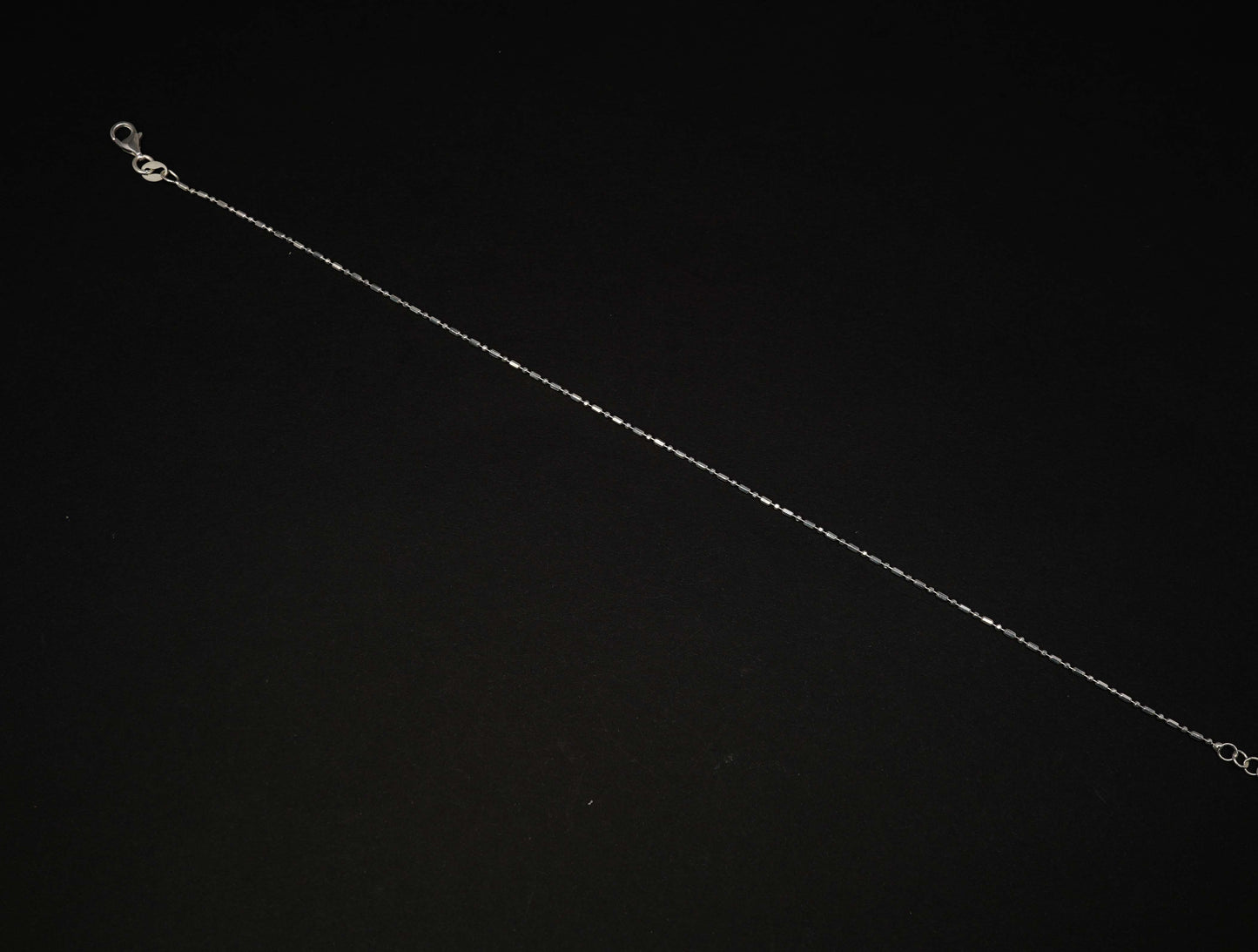 925 Solid Sterling Silver Plain Anklet-10.5 Inch