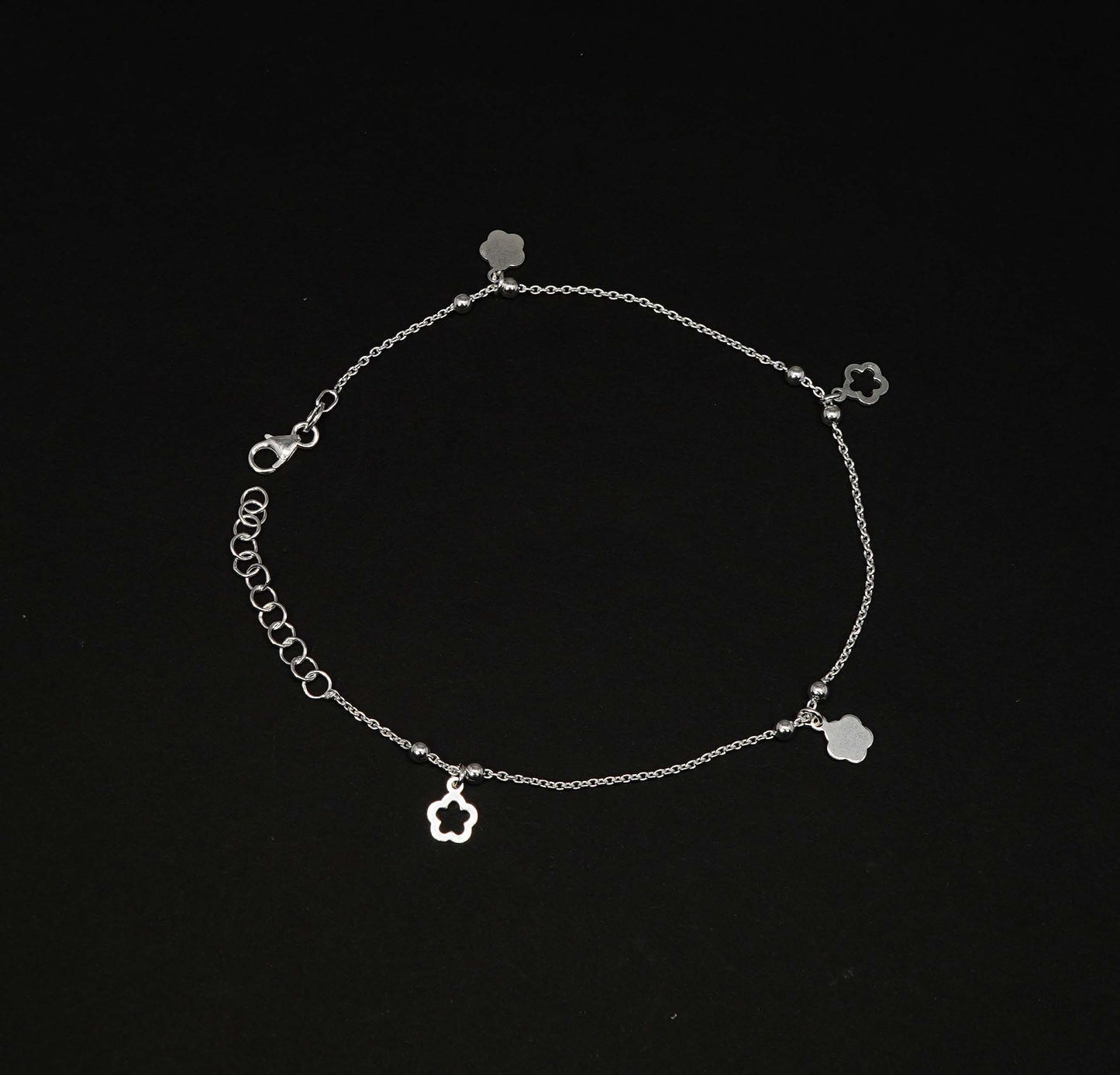 925 Solid Sterling Silver Plain Anklet-10 Inch