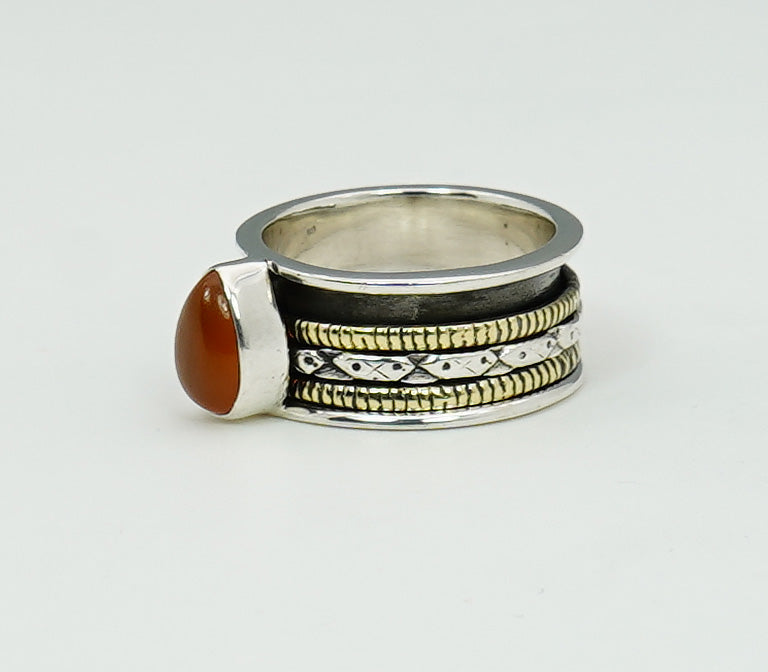 925 Solid Sterling Silver Spinner Natural Gemstone Designer Ring