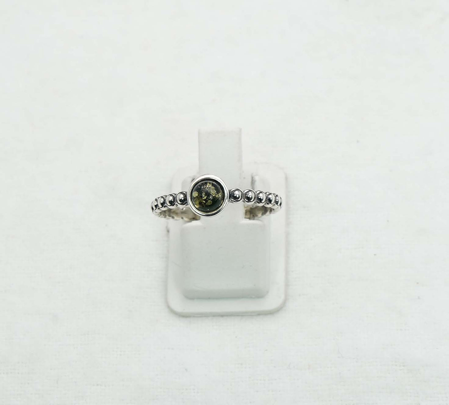 925 Solid Sterling Silver Natural Baltic Amber Ring - 1.8 Grams