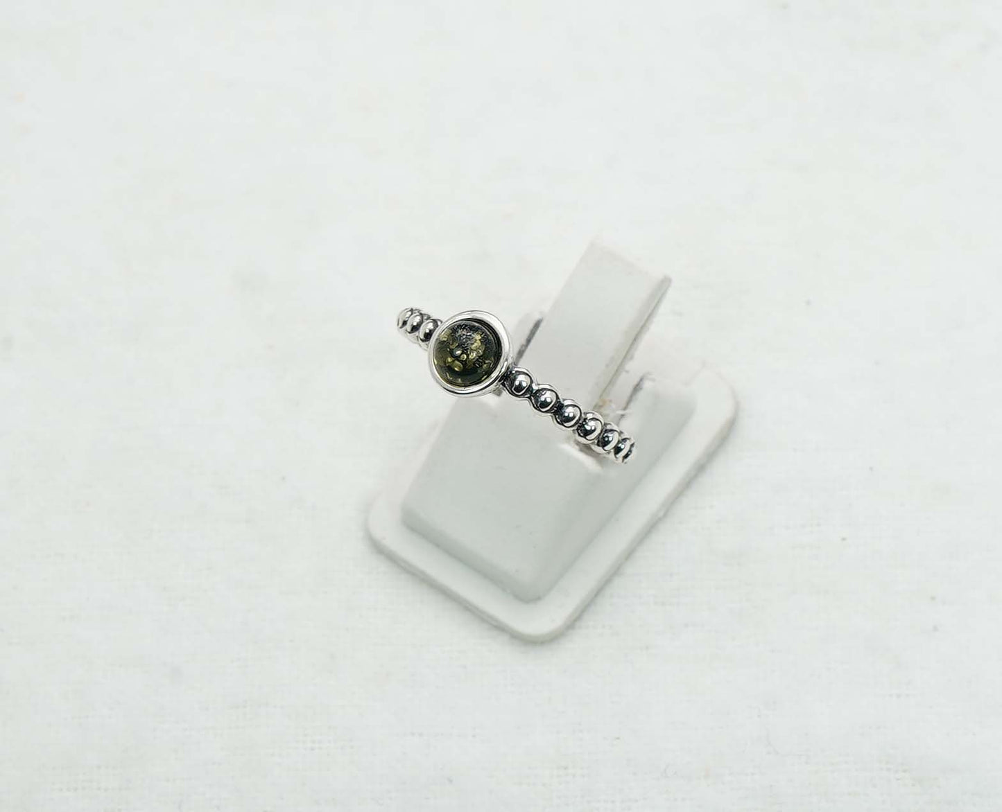 925 Solid Sterling Silver Natural Baltic Amber Ring - 1.8 Grams