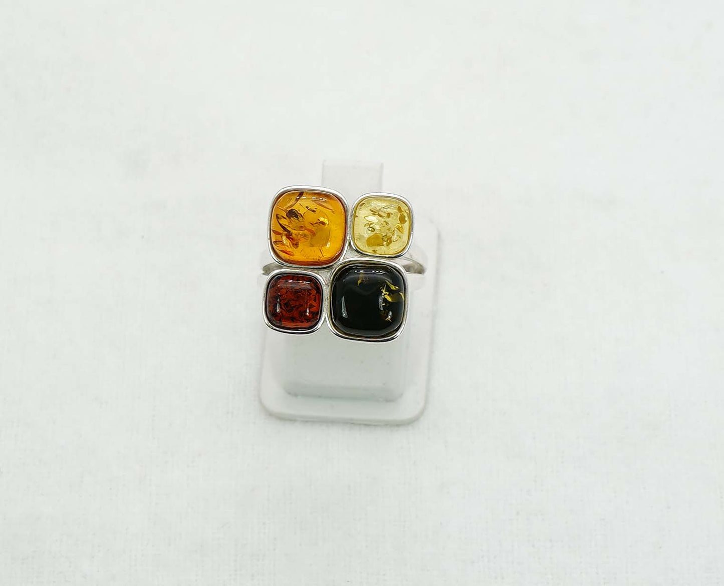 925 Solid Sterling Silver Natural Baltic Amber Ring - 5.1 Grams
