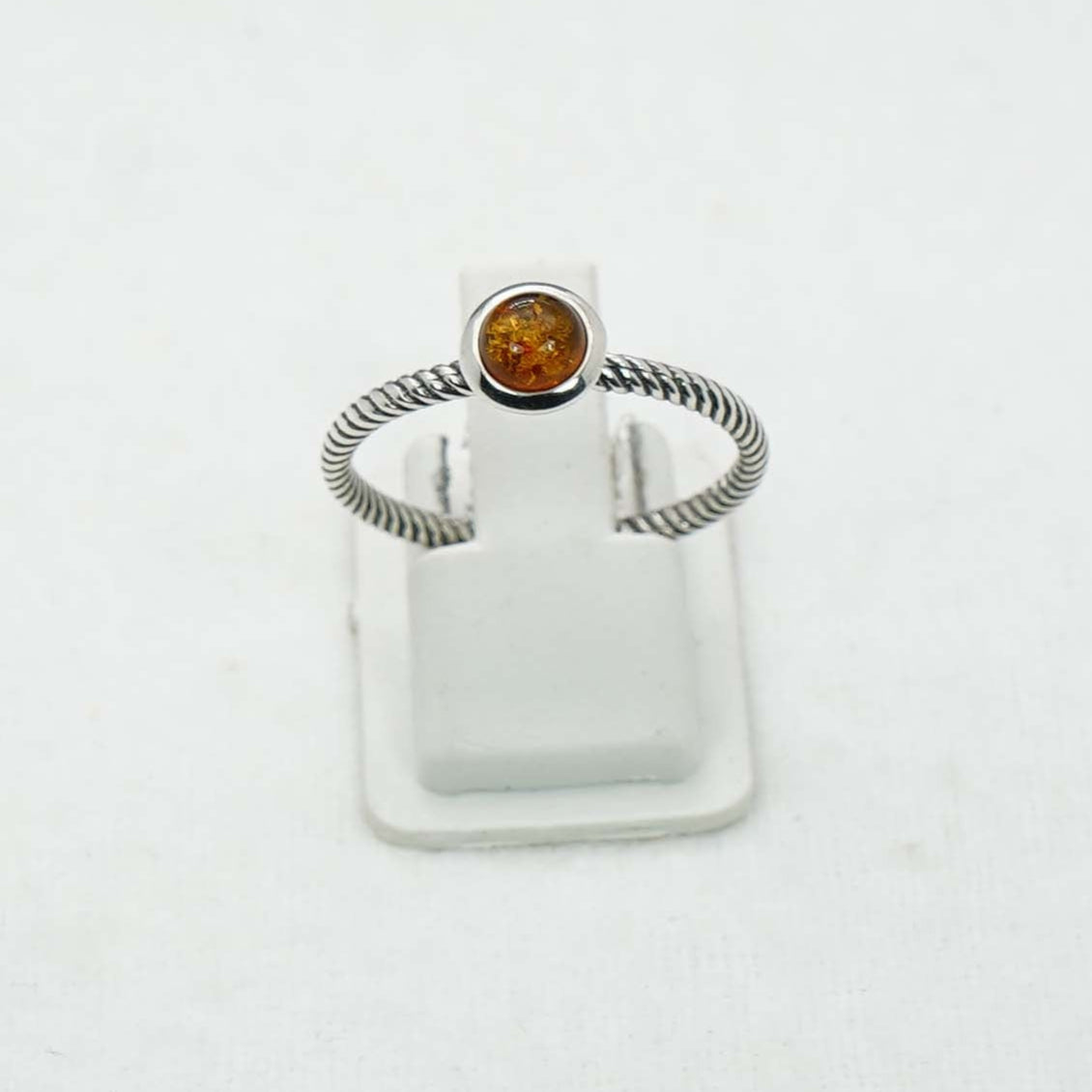 925 Solid Sterling Silver Natural Baltic Amber Ring- 2 Grams