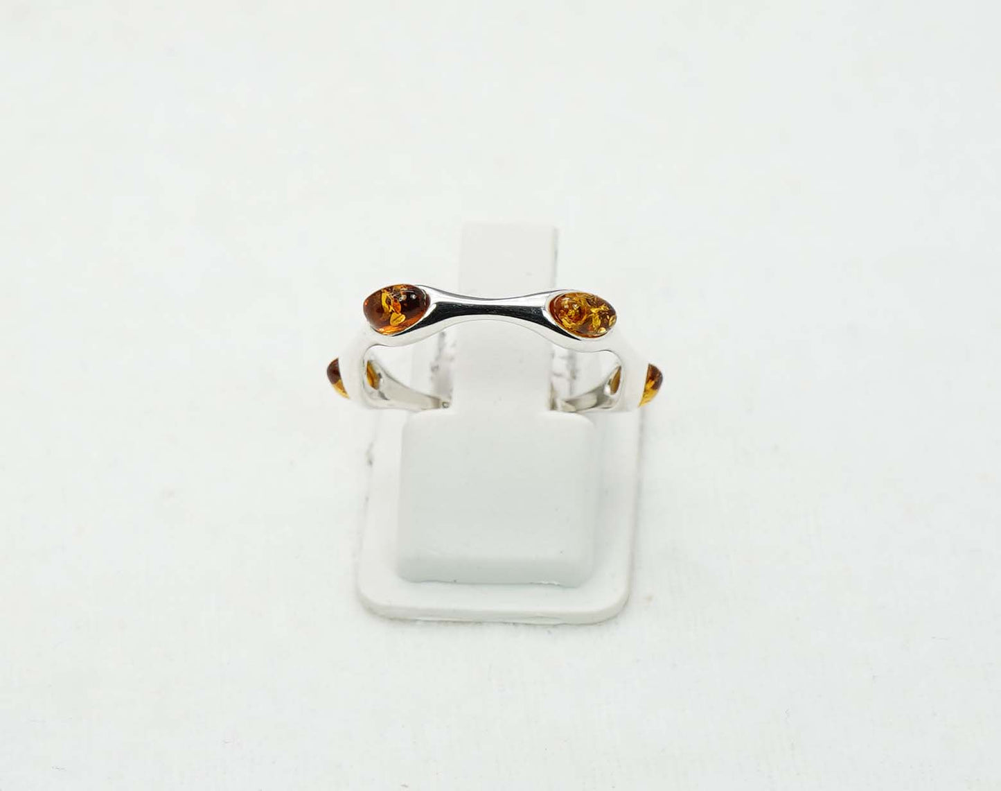 925 Solid Sterling Silver Natural Baltic Amber Ring -2 Grams