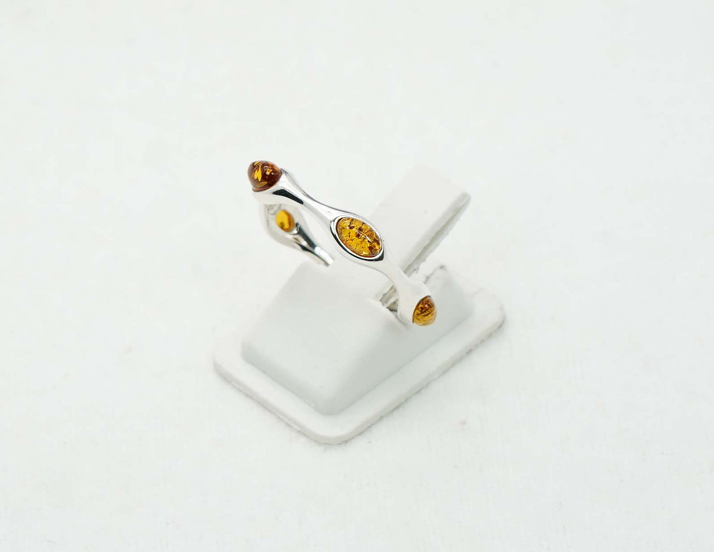 925 Solid Sterling Silver Natural Baltic Amber Ring -2 Grams