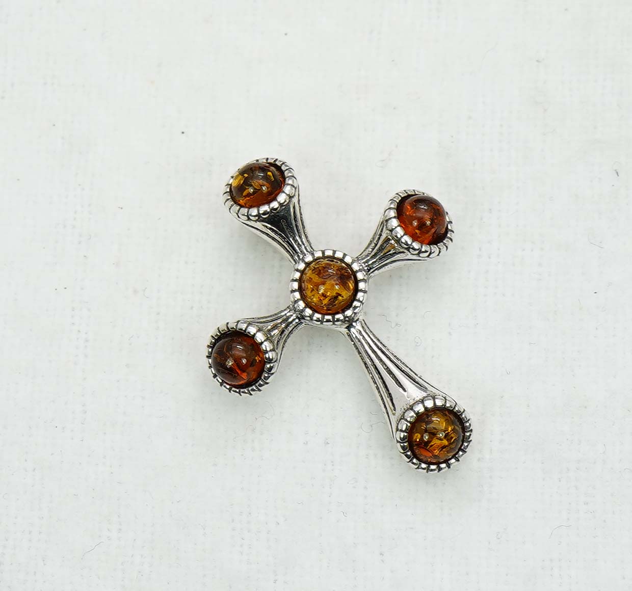 925 Solid Sterling Silver Natural Baltic Amber Pendant 3.3 Gram