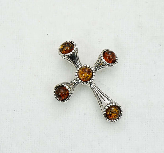 925 Solid Sterling Silver Natural Baltic Amber Pendant 3.3 Gram