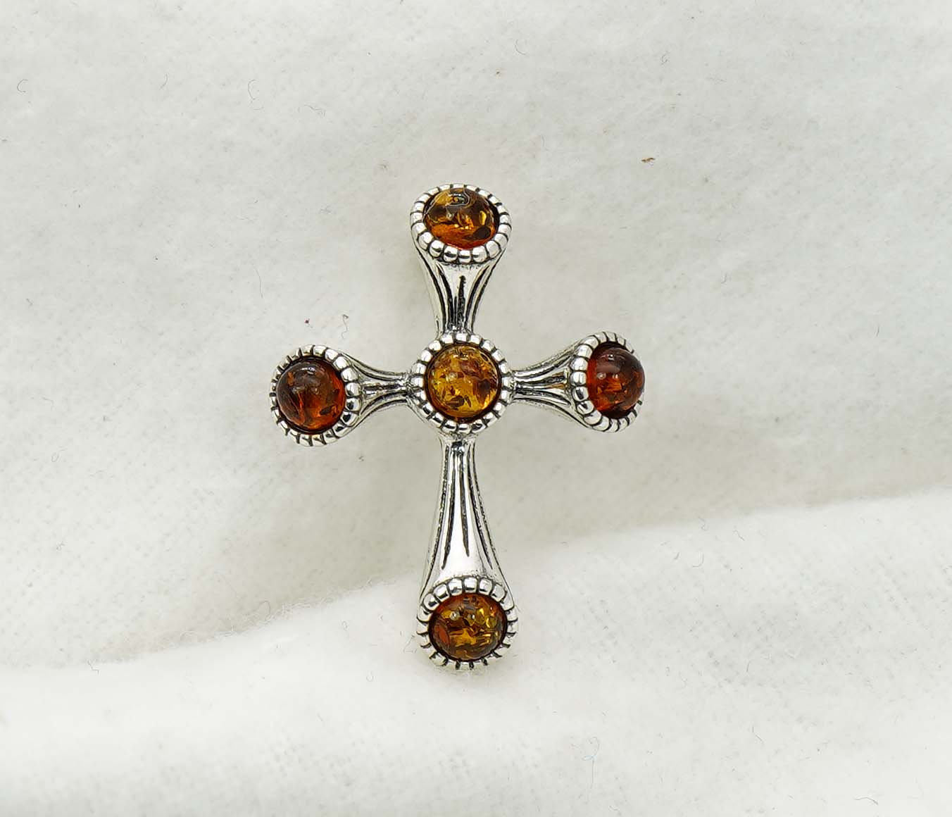 925 Solid Sterling Silver Natural Baltic Amber Pendant 3.3 Gram