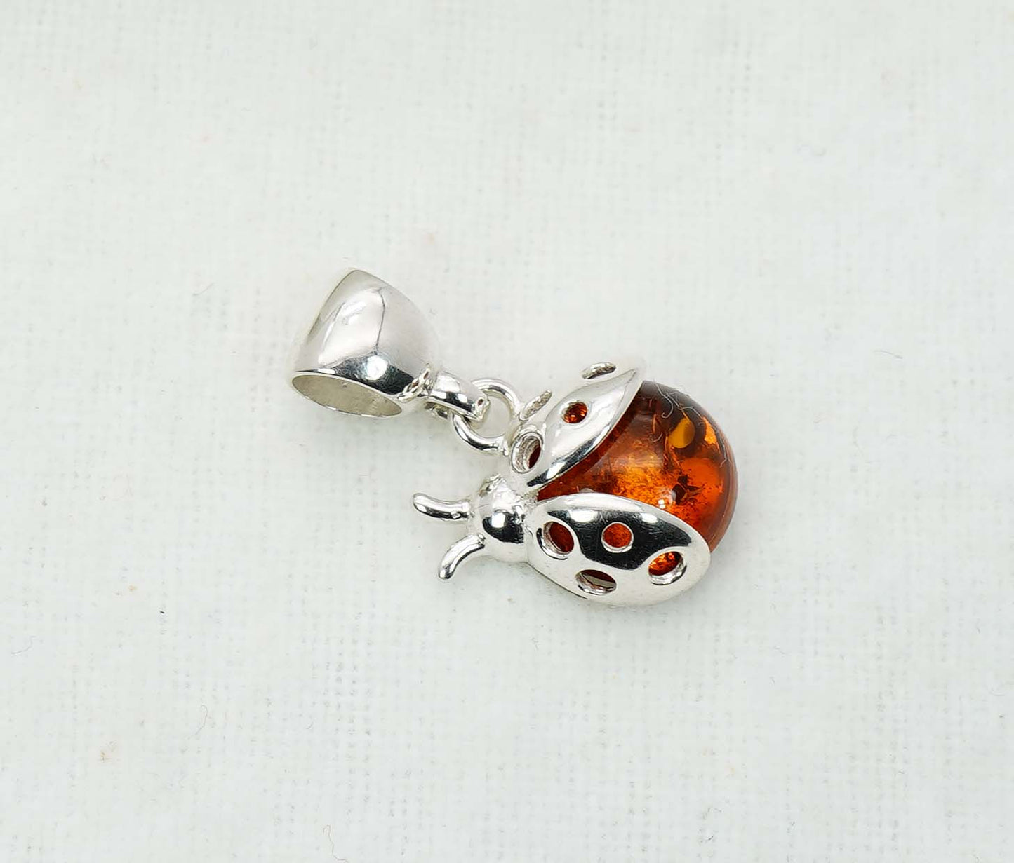 925 Solid Sterling Silver Natural Baltic Amber Pendant 2.2 Gram