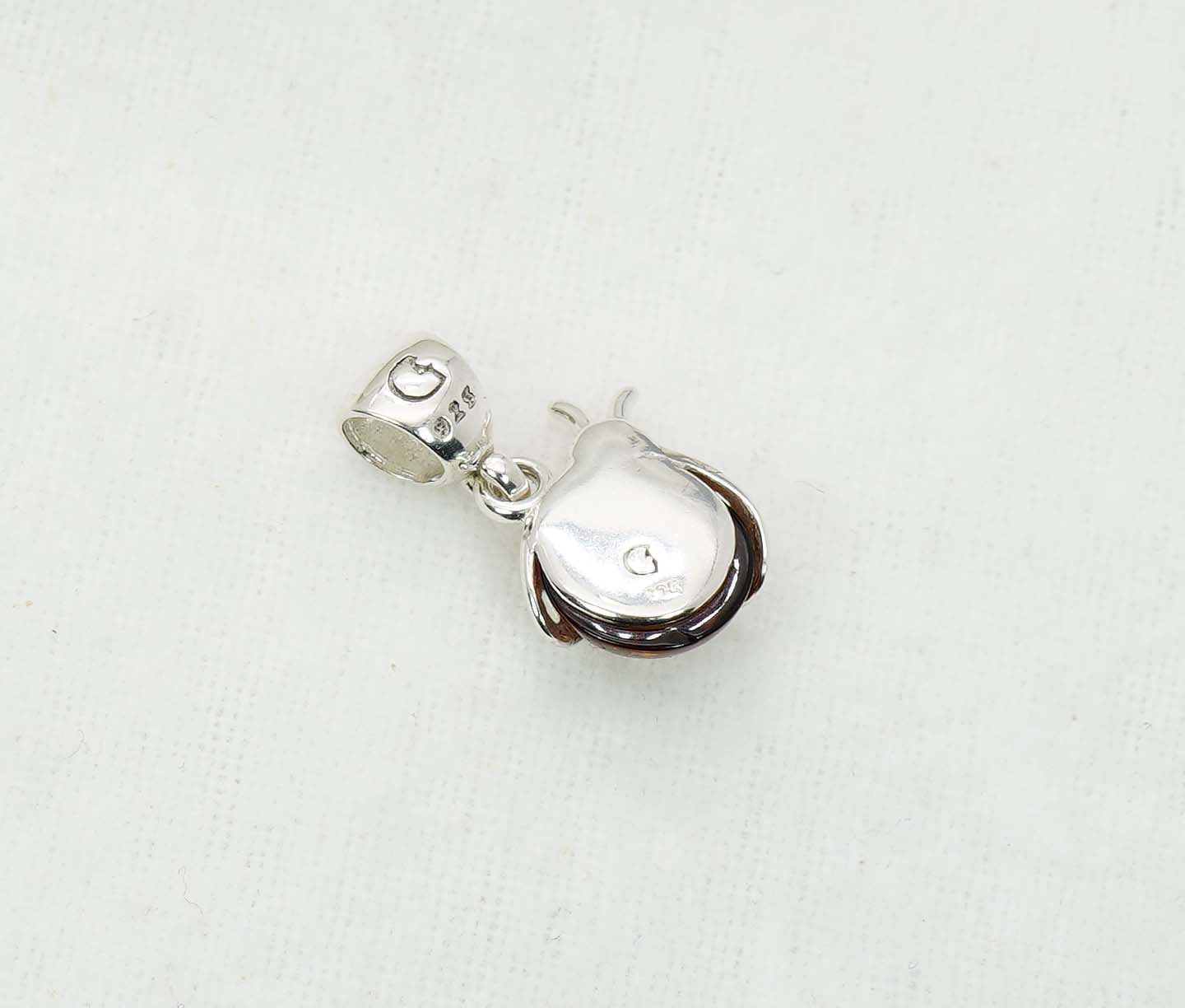 925 Solid Sterling Silver Natural Baltic Amber Pendant 2.2 Gram