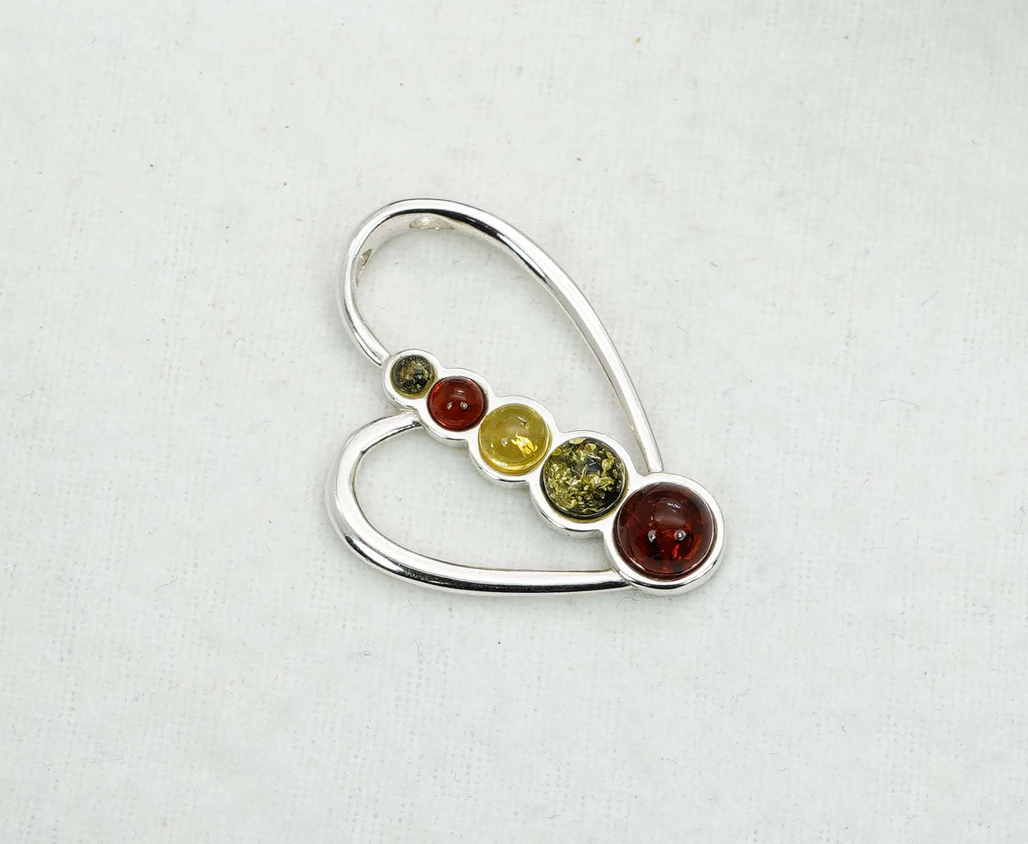 925 Solid Sterling Silver Natural Baltic Amber Pendant 5 Gram