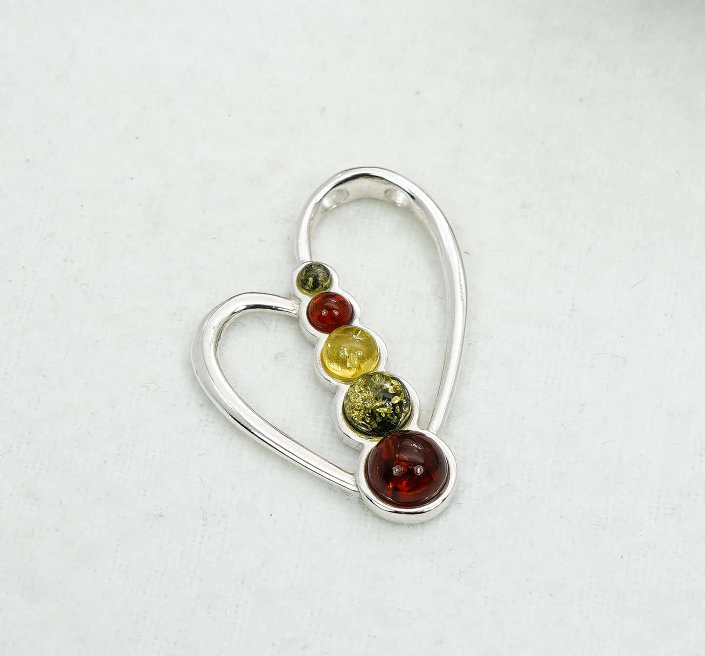 925 Solid Sterling Silver Natural Baltic Amber Pendant 5 Gram