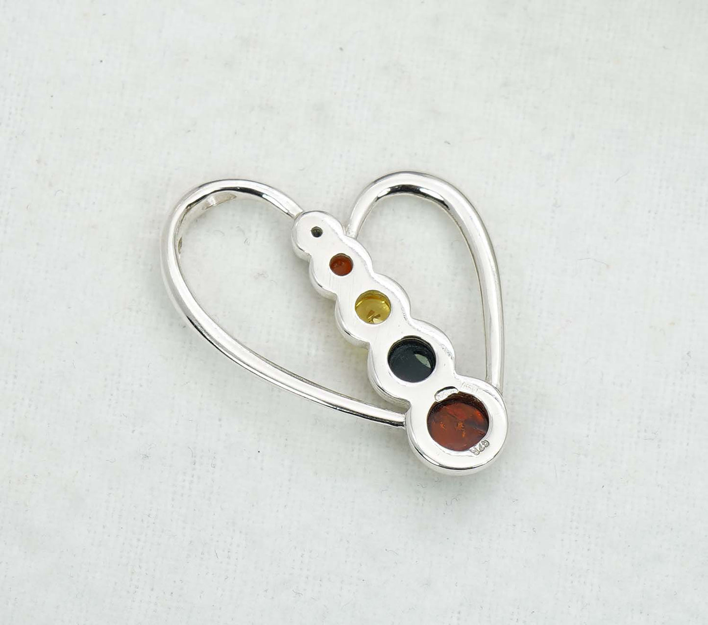 925 Solid Sterling Silver Natural Baltic Amber Pendant 5 Gram