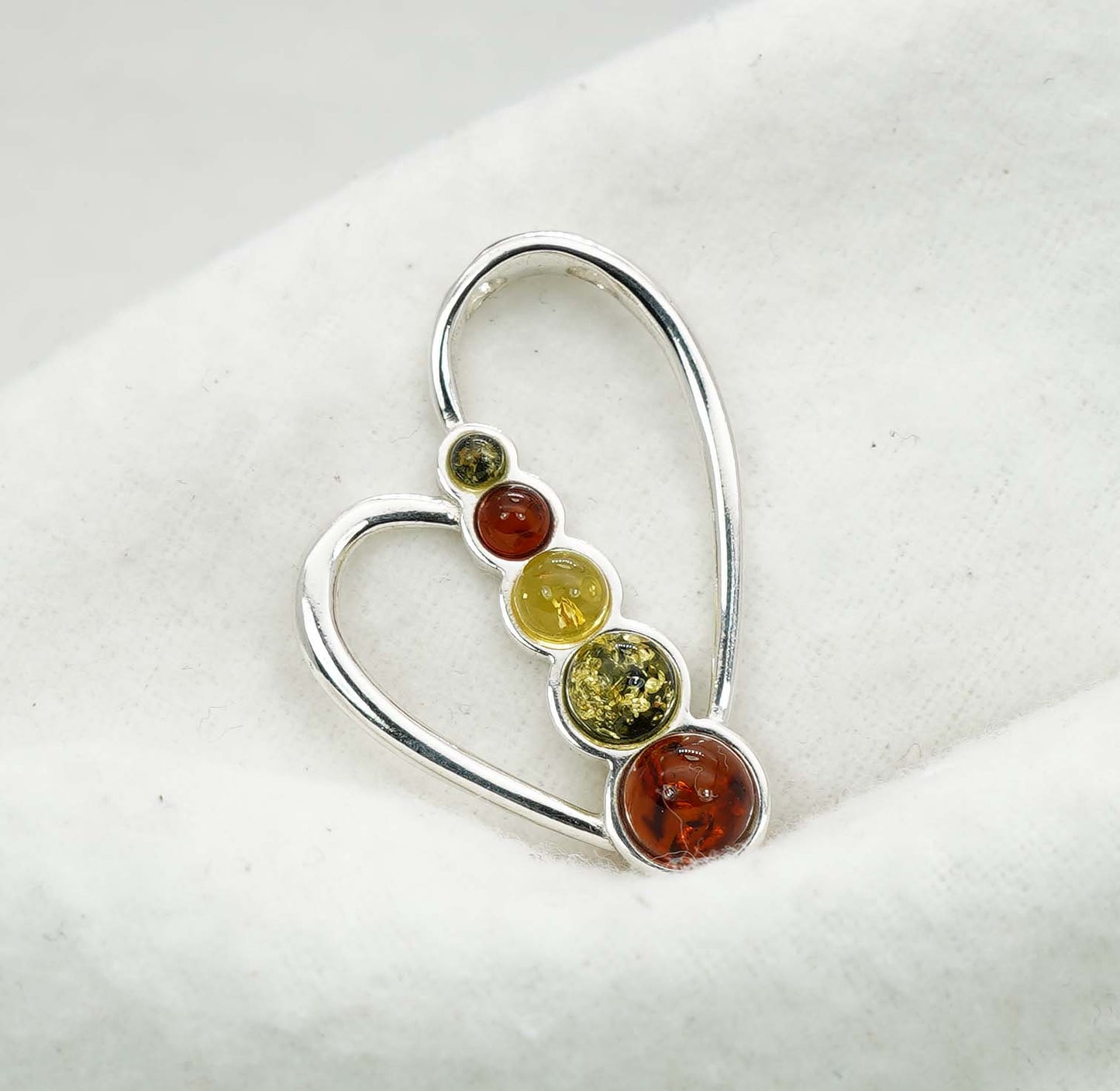 925 Solid Sterling Silver Natural Baltic Amber Pendant 5 Gram
