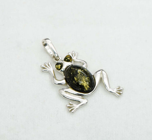 925 Solid Sterling Silver Natural Baltic Amber Pendant 4.3 Gram