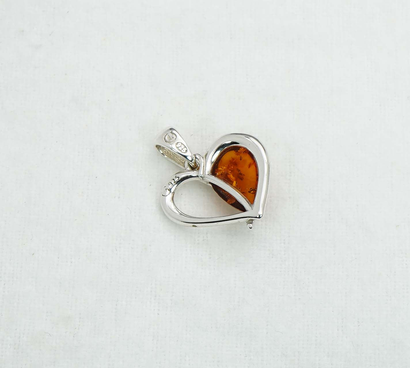 925 Solid Sterling Silver Natural Baltic Amber Pendant 2.3 Gram