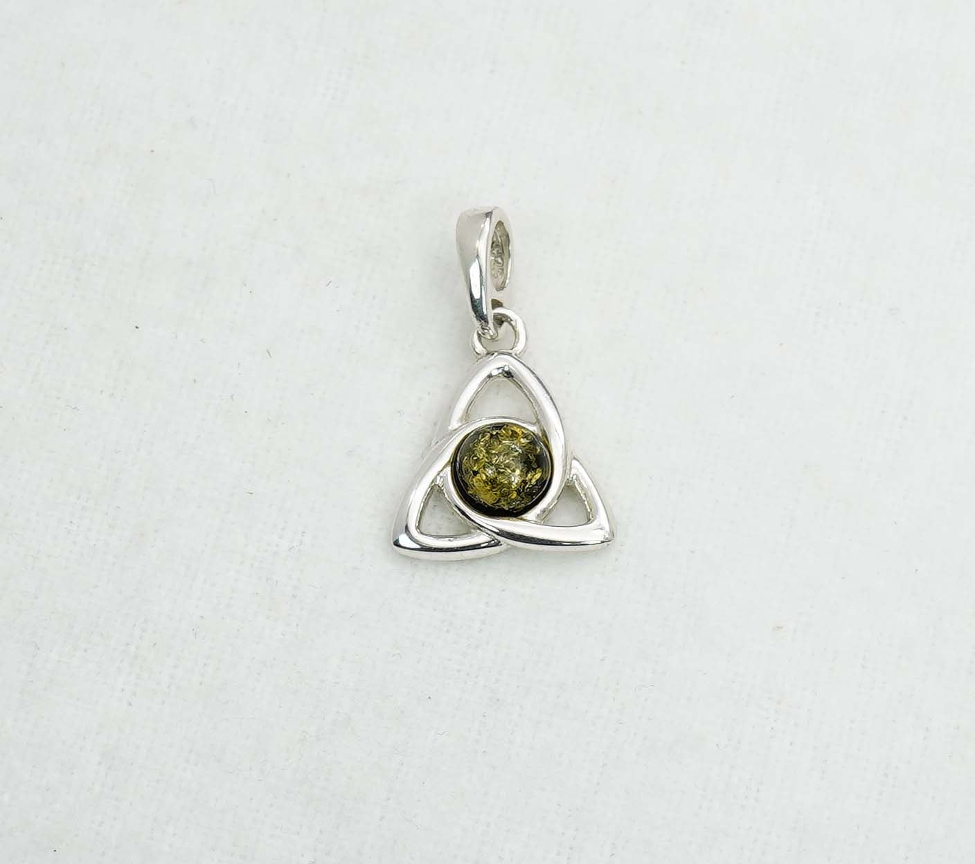 925 Solid Sterling Silver Natural Baltic Amber Pendant 1.8 Gram