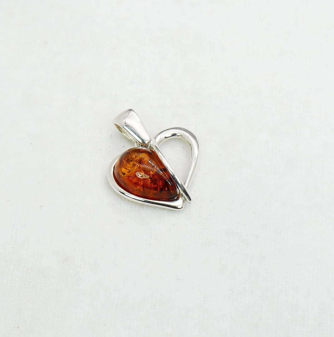 925 Solid Sterling Silver Natural Baltic Amber Pendant 2.3 Gram