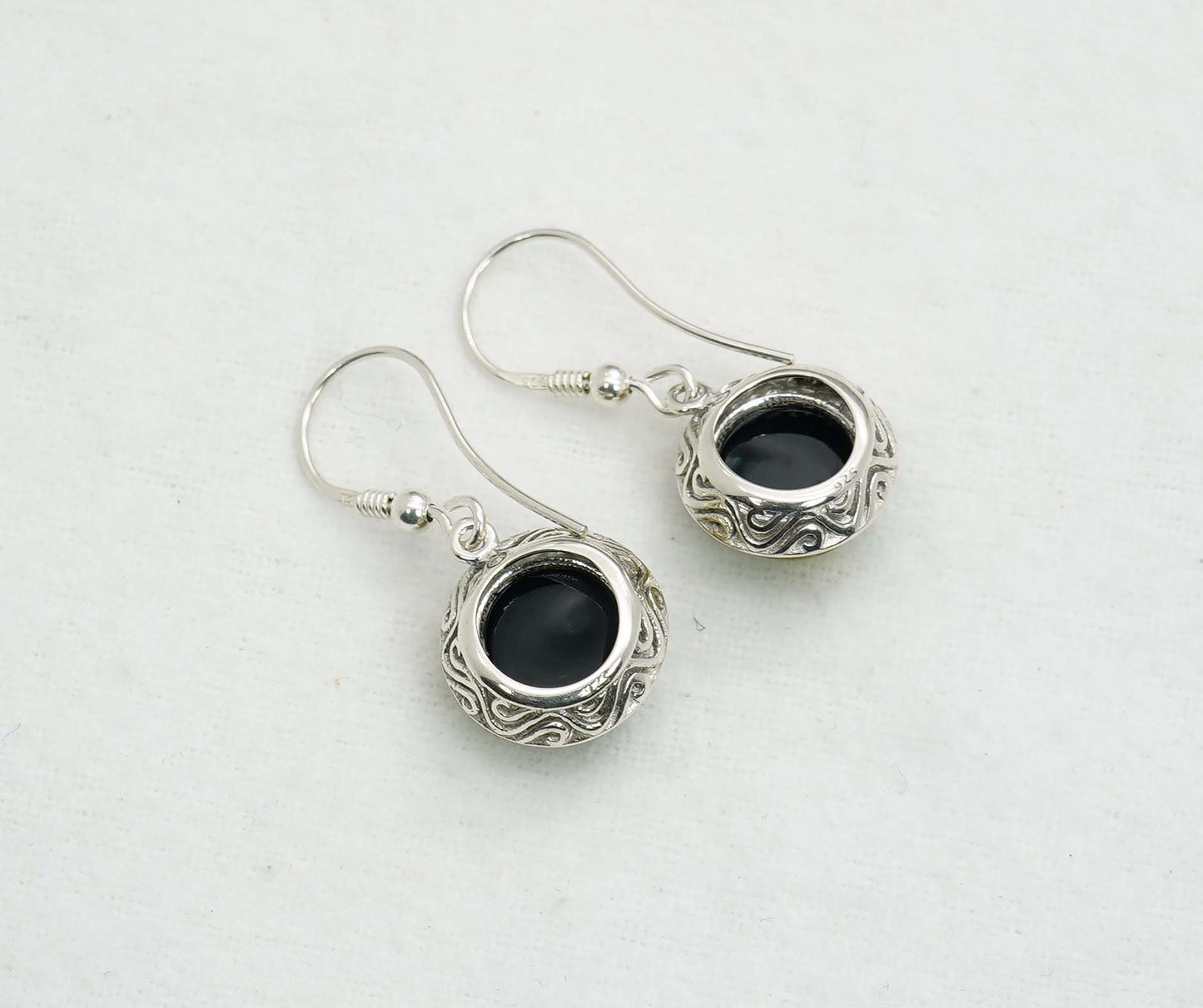 925 Solid Sterling Silver Natural Baltic Amber Hook Earring - 5.2 Grams
