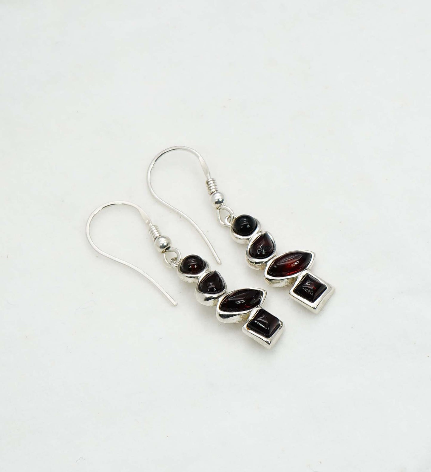 925 Solid Sterling Silver Natural Baltic Amber Hook Earring - 3.7 Grams