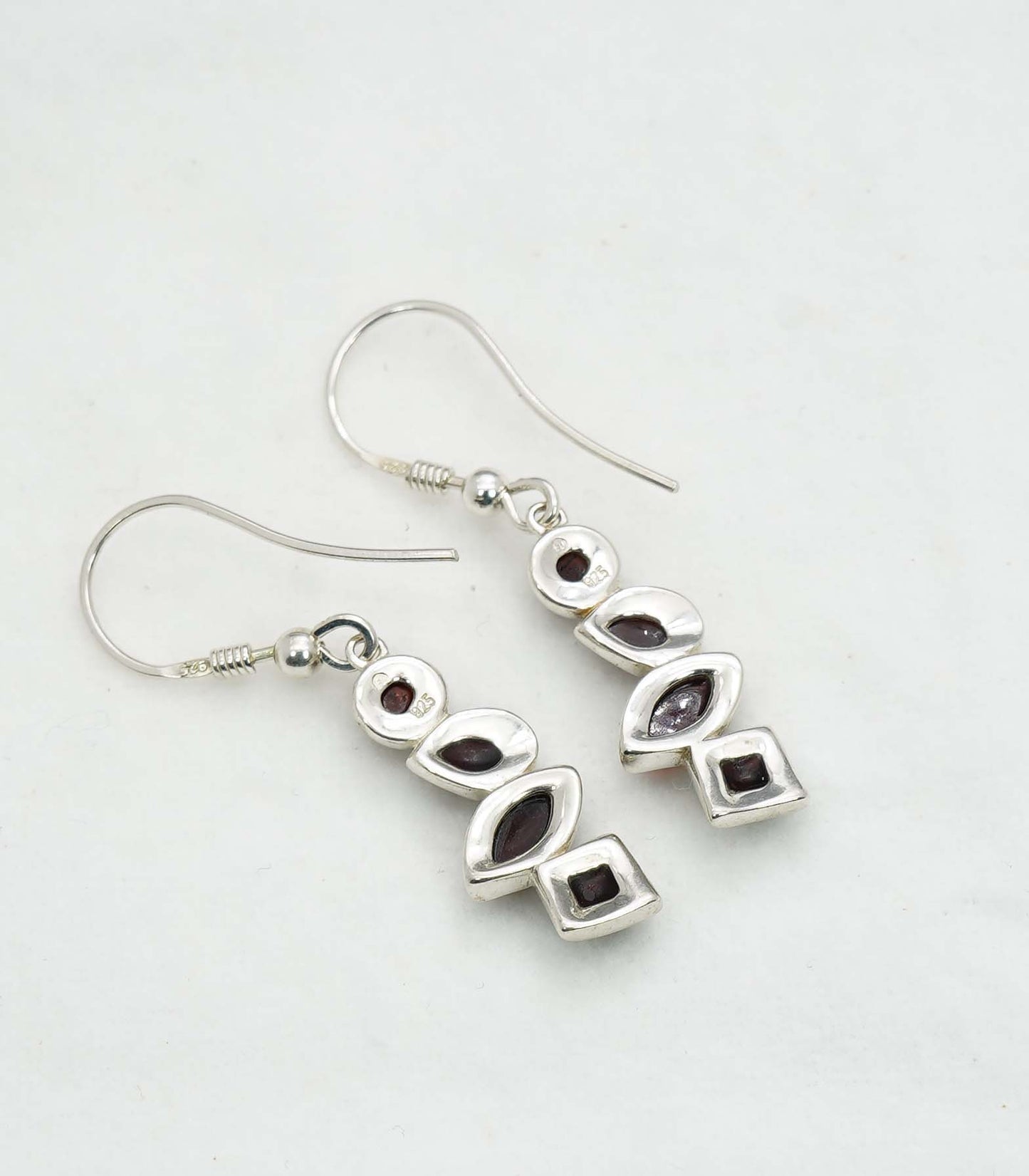 925 Solid Sterling Silver Natural Baltic Amber Hook Earring - 3.7 Grams