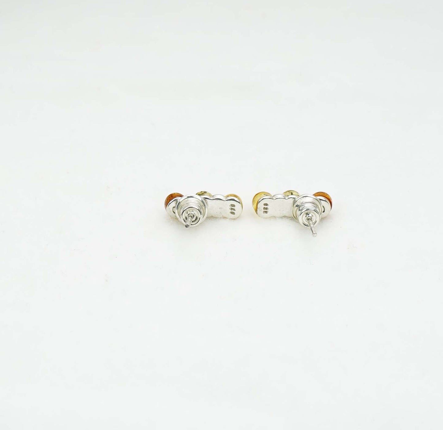 925 Solid Sterling Silver Natural Baltic Amber Hook Earring - 1.6 Grams