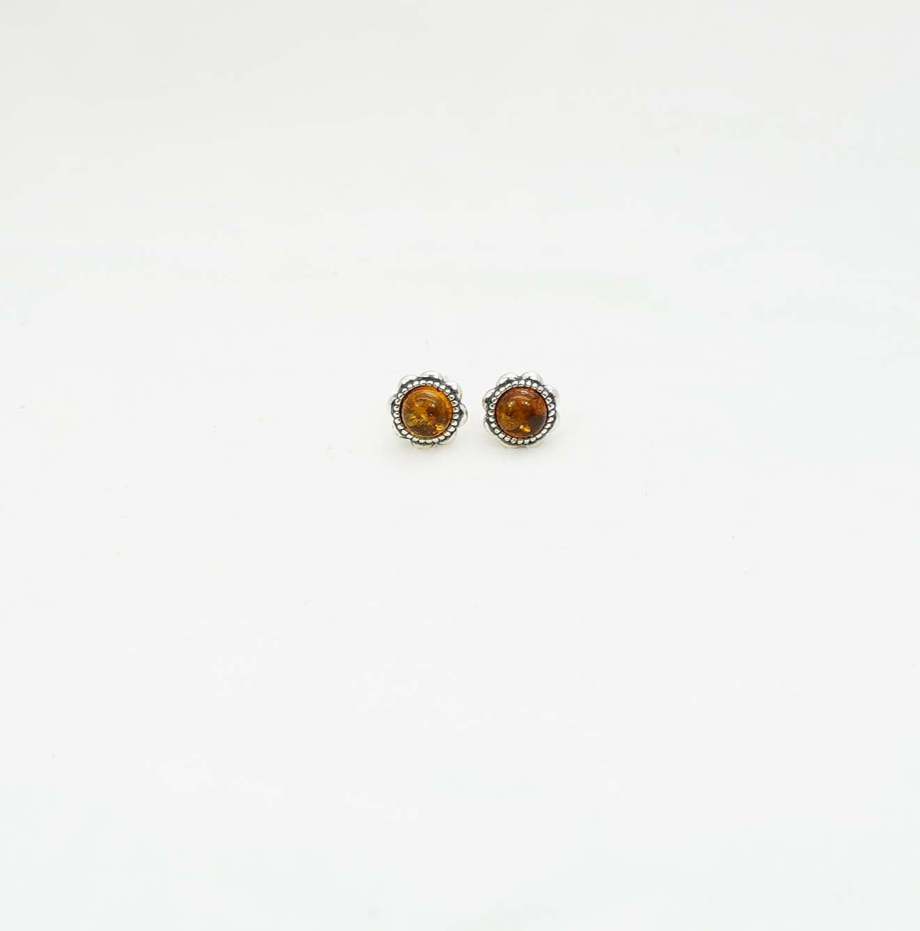 925 Solid Sterling Silver Natural Baltic Amber Hook Earring - 1.9 Grams