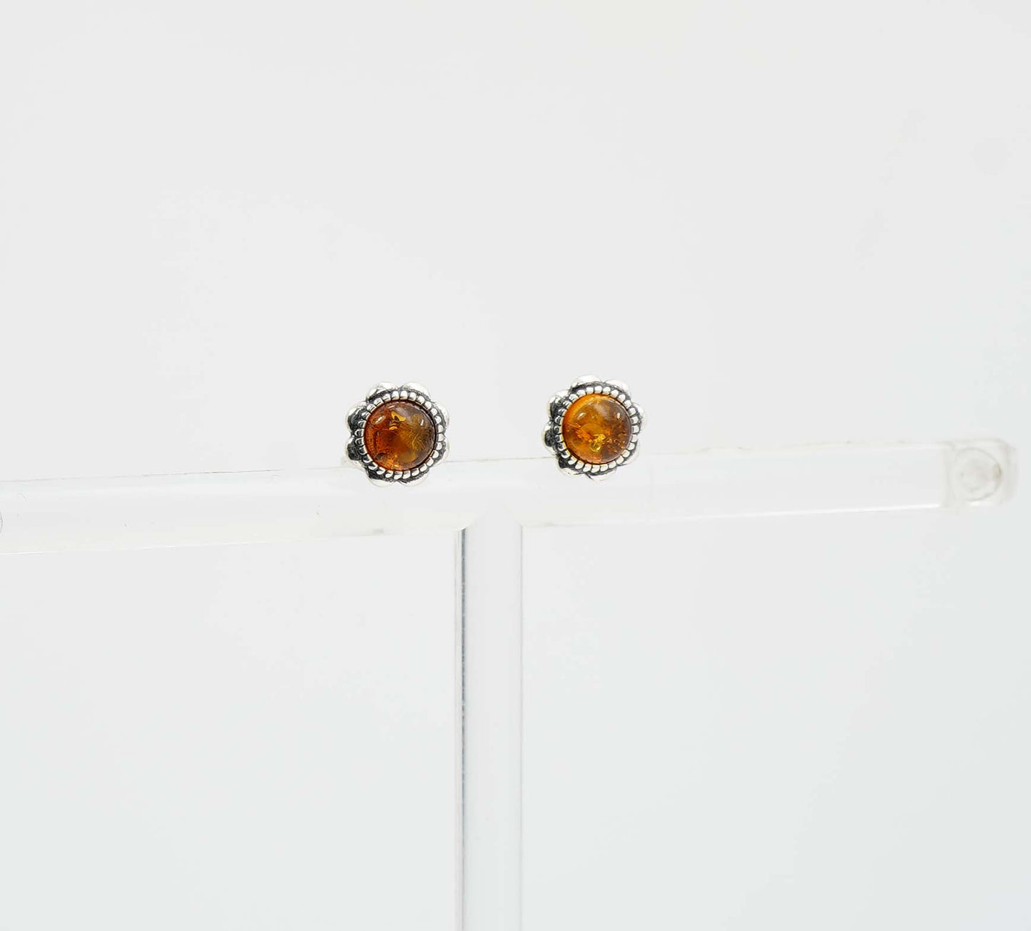 925 Solid Sterling Silver Natural Baltic Amber Hook Earring - 1.9 Grams