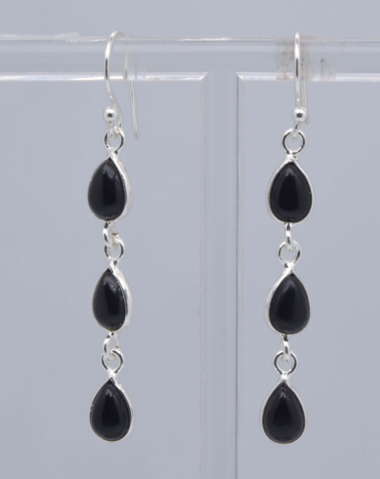 925 Sterling Silver Three Stone Earring - 3.3 Gram