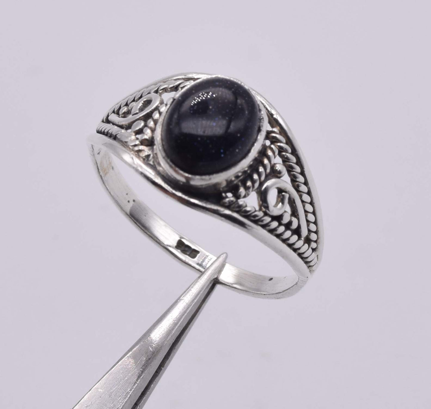 925 Solid Sterling Silver Plaster Ring - 2.6 Gram