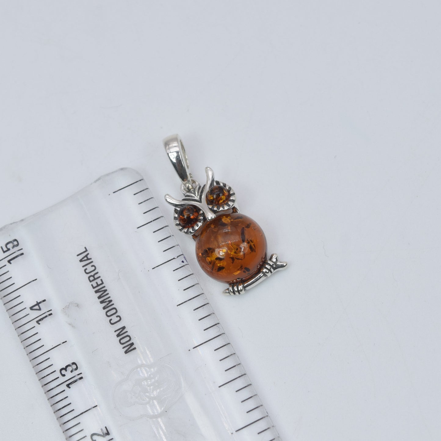 925 Solid Sterling Silver Natural Baltic Amber Pendant 2.1 Gram