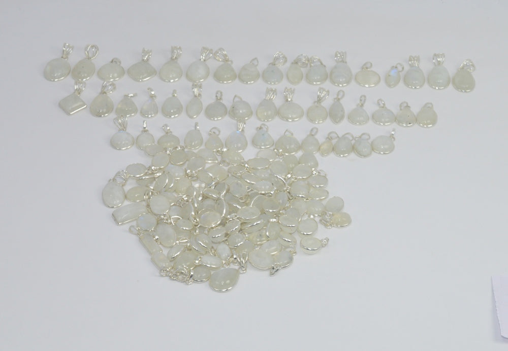 Wholesale 201Pc 925 Solid Sterling Silver Moonstone Pendant Lot GTC002