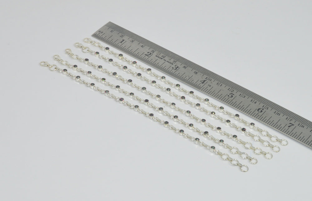 Wholesale5PC925SolidSterlingSilver MYSTIC TOPAZ MULTI GEM BRACELET LotGTC060