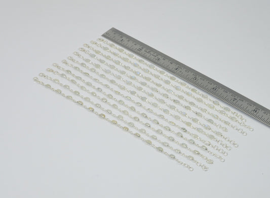 Wholesale11PC 925 SolidSterlingSilver RAINBOW MOONSTONE BRACELET LotGTC081