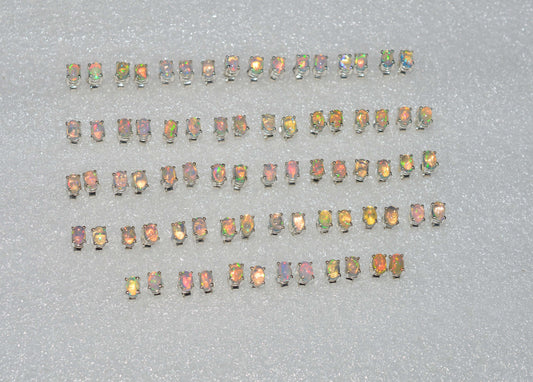 WHOLESALE 38PR 925 SOLID STERLING SILVER ETHIOPIAN OPAL STUD EARRING LOT
