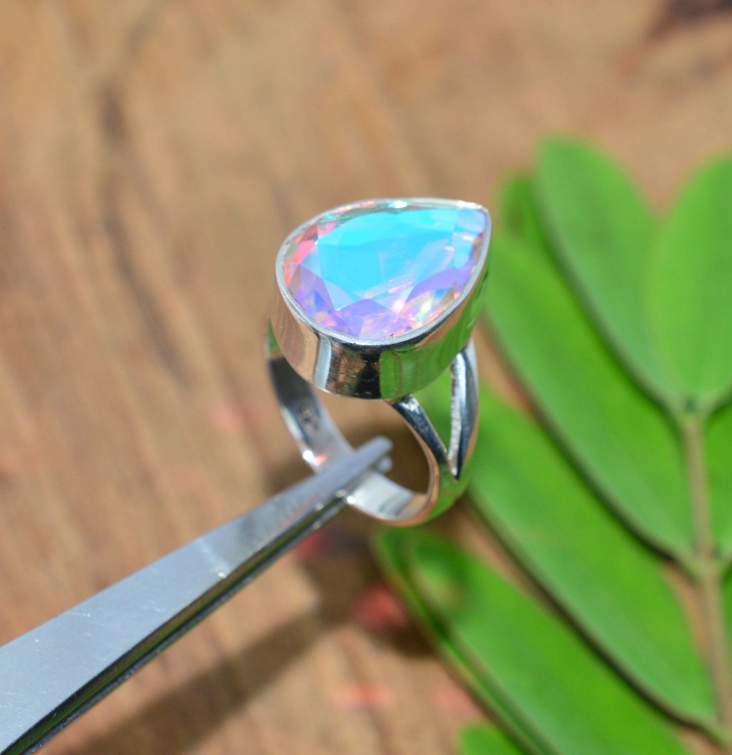 WHOLESALE 11PC 925 SOLID STERLING SILVER CUT RAINBOW MYSTIC QUARTZ RING LOT