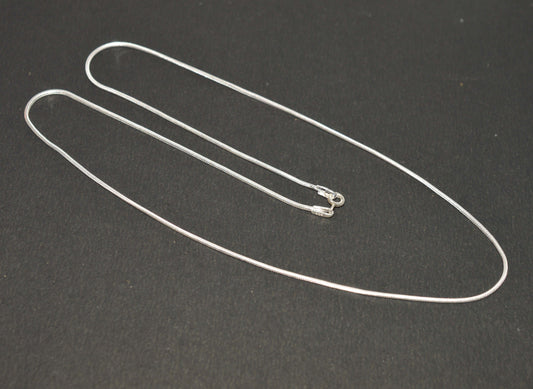 925 SOLID STERLING SILVER PLAIN SNAKE CHAIN -20 INCH