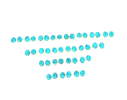 WHOLESALE 21PR 925 SOLID STERLING SILVER BLUE TURQUOISE STUD EARRING LOT